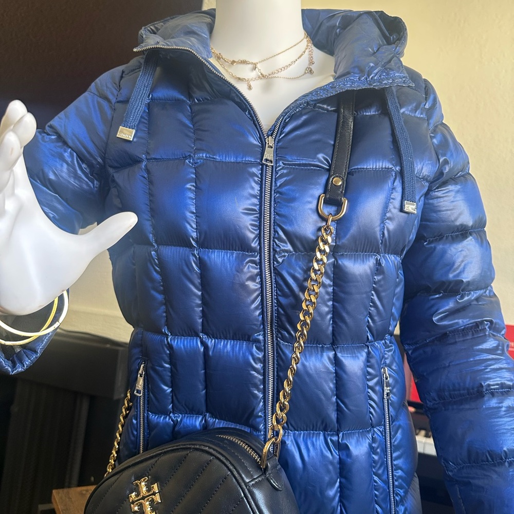 Calvin Klein Shiny Blue Puffer Jacket